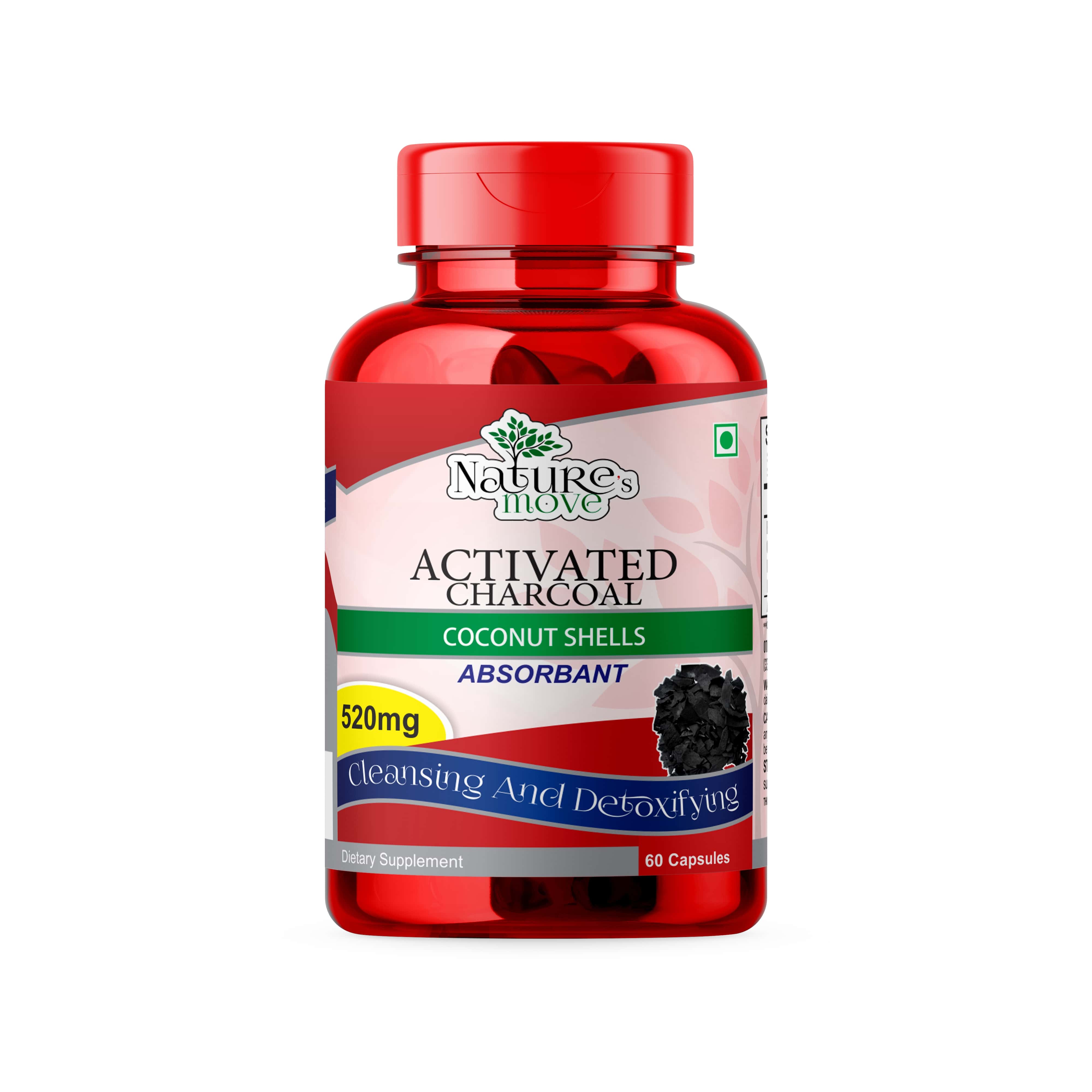 Nature's Move Activated Charcoal 520mg 